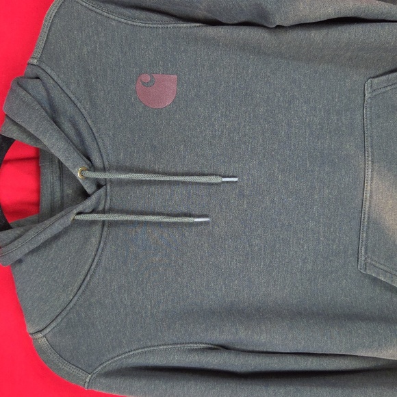 CARHARTT Women's Relaxed Fit Logo Sleeve Graphic Hoodie Green Sun Faded Size‎ XS - Picture 2 of 8